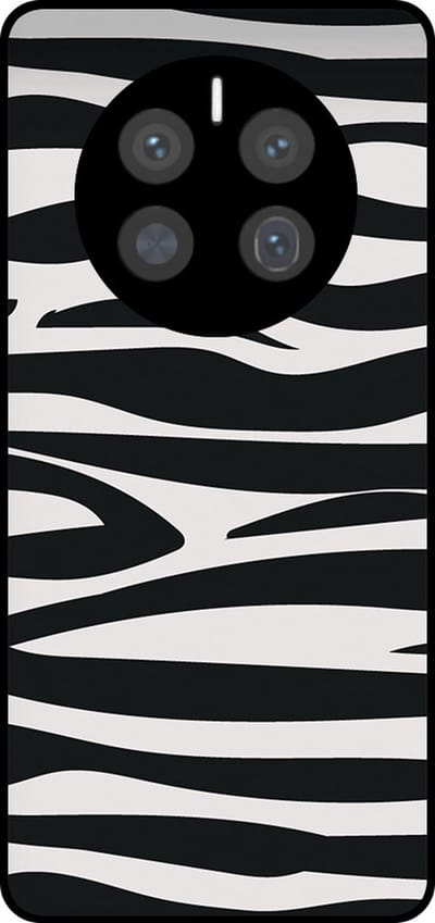Smartphonica Telefoonhoesje Geschikt voor Huawei Mate 50 Pro met zebra opdruk - TPU backcover case zebra design - Zwart Wit geschikt voor Huawei Mate 50 Pro