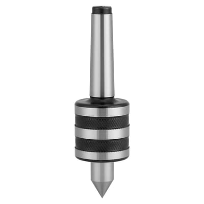 Dailygoods- Live Center Hoge Precisie - MT2 Type - Stalen Losse Kop - Triple Lager - 55-60 HRC Hardheid - Lengte 14,5 cm - Centrepunt