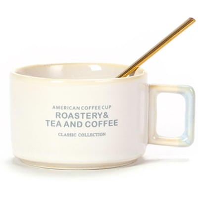 Tasse à thé italienne de l'après-midi, style européen, petite tasse à café avec soucoupe et cuillère, ensemble exquis en céramique, service à café, service à thé, bar 101-200ml white