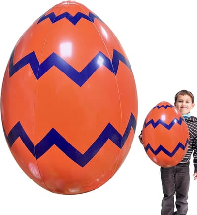 Opblaasbaar Paasei - Paasdecoratie Tuin - Feestelijke Versiering - Duurzaam PVC Materiaal - 60 cm Hoog