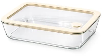 Glazen vershoudbak rechthoekig luchtdicht 700 ml, 19 x 14 cm, BPA/PFAS-vrij
