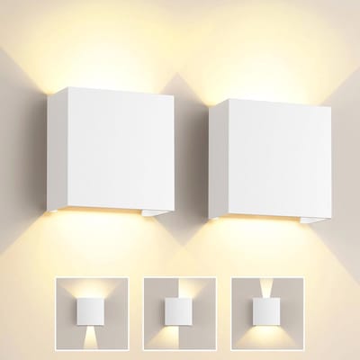 Moderne LED Wandlamp Set - 6W, Verstelbare Stralingshoek, 3000K Warmwit, IP65 Waterdicht voor Binnen en Buiten