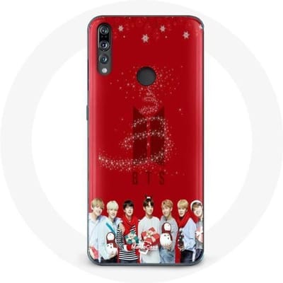 Coque pour Huawei P30 Lite BTS Bangtan Garçons Fond Rouge Cadeau de Noël 2023