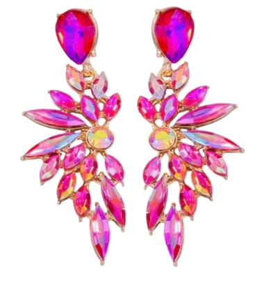 Oorbellen -Farley -roze -6 cm- Lange oorbellen- Charme Bijoux