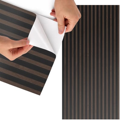 Tulup Meubelfolie - Houten pionnen Plakfolie Meubels - 65x130 cm - Bruin Meubelfolie - Meubelfolie Zelfklevend - Minimalist Meubelfolie - Wrapfolie Keuken - Wanddecoratie - Texturen