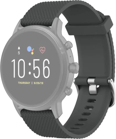Siliconen bandje - geschikt voor Fossil Gen 5 / 5E / 6 - grijs