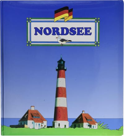 Fotoalbum Noordzee Houten Foto Print met Zwarte Kozijntje, Witte Omslag Elegante Zonsondergang Collectie