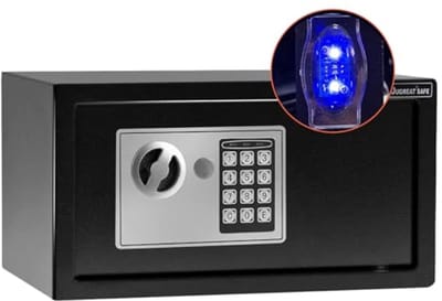 Veilige Digitale Kluis met Sensorlicht en Verankering voor Muur of Kast