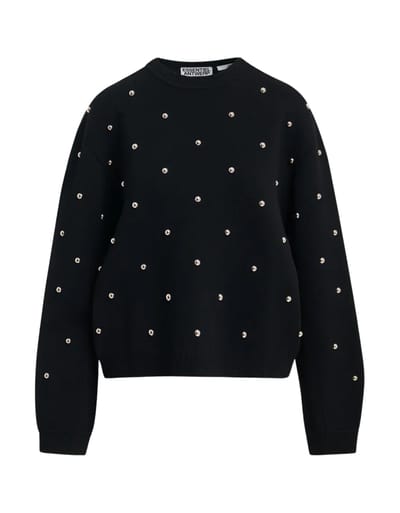 Essentiel Antwerp Pullover With Studs Pullovers Zwart Klou