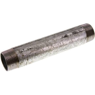 R 1 1/4'' Verzinkt Stalen Dubbele Pijpnippel 50 Bar DIN 2982 - 200mm