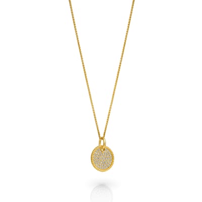 Orphelia 'Bella' Dames 925 Sterling Zilveren Ketting met Hanger - Goud ZH-7565/G
