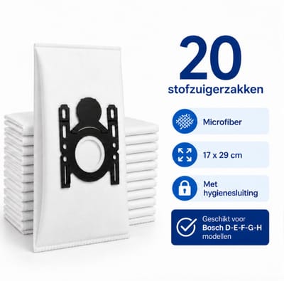 Kleanburg® - Stofzuigerzakken - Geschikt voor Bosch & Siemens - G-ALL - 20 stuks