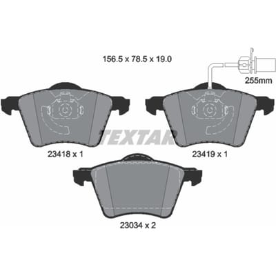 Remblokset TEXTAR 2341801, voor
