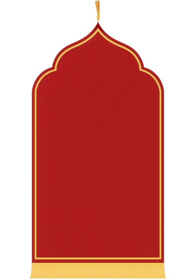 Baraka Treasures Luxe Gebedskleed - Islamitische Gebedskleed - Fluwelen Gebedskleed - Gebedsmat - Ramadan Geschenk - Sajada - Seccade - 115cm x 65cm - Rood