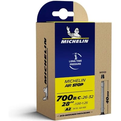 Michelin Binnenband 28” – Aircomp A2 – Frans (Presta) Ventiel – Ventiellengte: 80mm – ETRTO-maat: 26/32-622/635