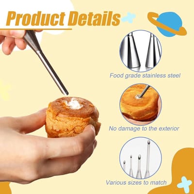De jamspuit set voor Bladerdeeg spuit Taartaccessoires - Bakgereedschap voor het vullen van Gebak Donuts Cupcakes Éclairs 8 pakjes .
