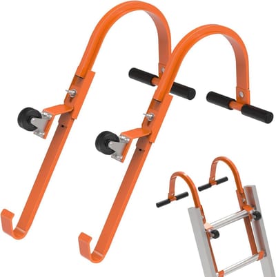 Ladderdakhaak 2-pack - Stevige laddersteun - Veilig dakwerk - Schade preventie - 38x25x13 cm - Oranje