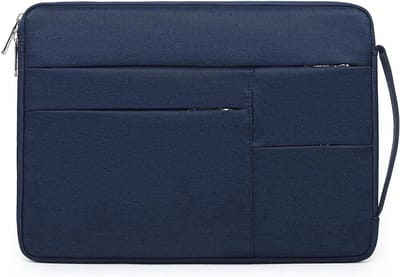 Laptop Sleeve Tas voor 13.3 tot 16 Inch Laptops met 3 Voorzakken en Handvat - Compatibel met MacBook Pro, MacBook Air, Dell XPS en Surface Laptop