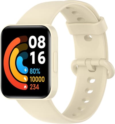 Siliconen bandje - geschikt voor Xiaomi Redmi Watch 2 - ivoorkleurig