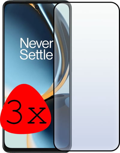 Screenprotector - 3 Stuks Geschikt voor OnePlus Nord CE 3 Lite - Full Cover - Beschermglas - Gehard Glas - Tempered Glass - Screen Protector