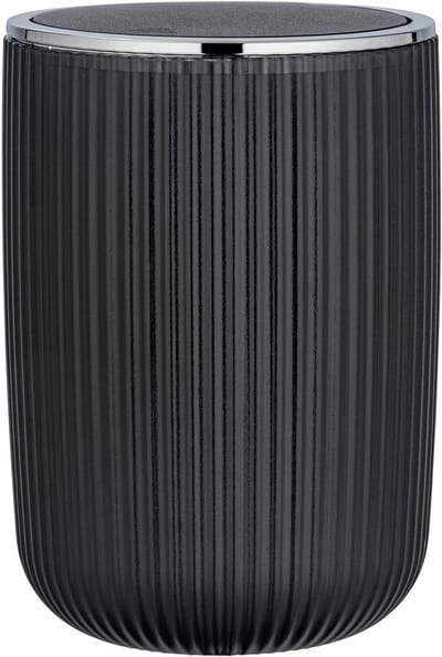Afvalemmer met schommeldeksel en een inhoud van 55 liter - Kunststof - Grijs - 19 x 27 x 19 cm