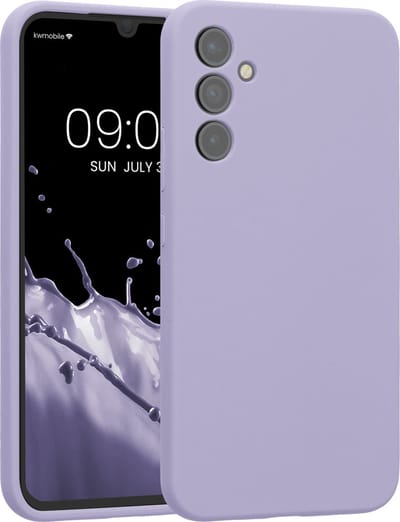 kwmobile telefoonhoesje geschikt voor Samsung Galaxy A34 5G - TPU backcover met siliconen coating - Smartphone case in lavendel