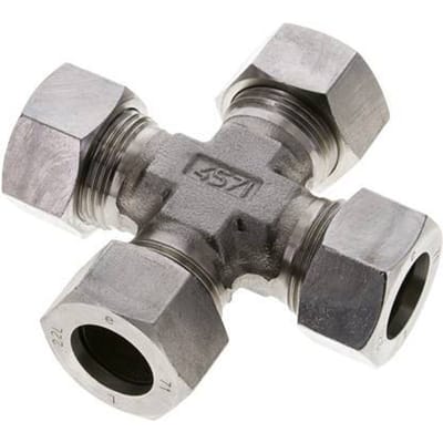 22L RVS Kruissok Snijring 160 Bar DIN 2353 - FL4X-C-S-22-L