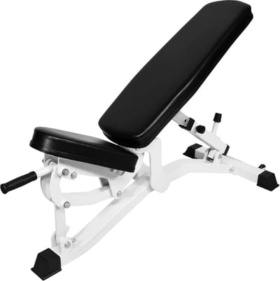 Trainingsbank - Halterbank verstelbaar - Krachttraining thuis - 6-voudig instelbaar - 450 kg belasting - Zwart