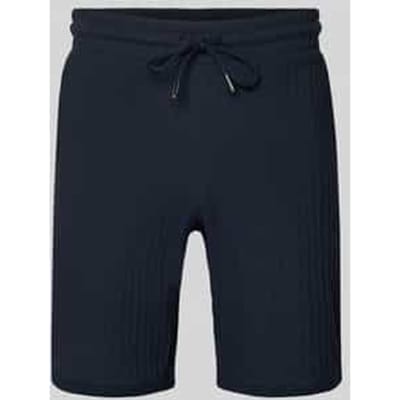 Korte broek met structuurpatroon en elastische band