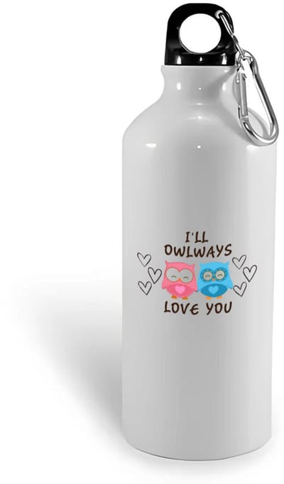 Hacebo® - Cadeau vriendin - Cadeau vriendje - waterfles - Jubileum cadeau - Liefdes gepersonaliseerd - Valentijn cadeautje voor hem - Valentijn cadeautje voor haar - Valentijnsdag cadeau - Valentijn love - water fles - 400ML