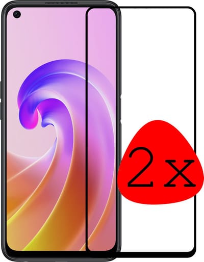 Screenprotector - 2 Stuks Geschikt voor OPPO A76 - Full Cover - Beschermglas - Gehard Glas - Tempered Glass - Screen Protector