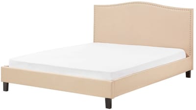 MONTPELLIER - Tweepersoonsbed - Beige - 160 x 200 cm - Polyester