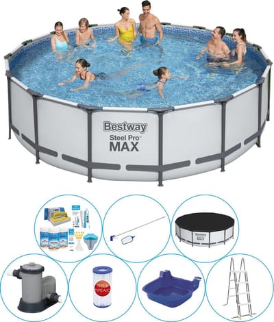 Steel Pro MAX Rond 488x122 cm - Zwembad Super Deal