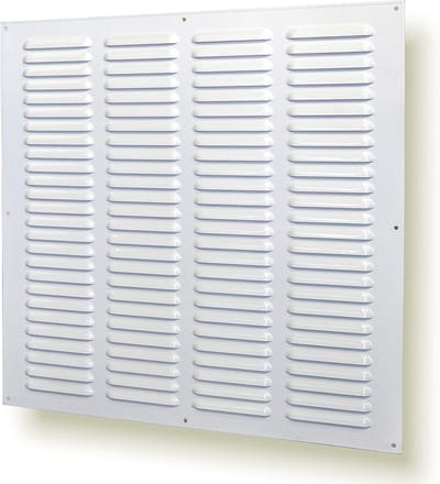 Ventilatierooster - Afvoerluchtrooster Rooster - Ventilatie Ontluchting - Insectenwerend Net - 40x40 cm - Wit