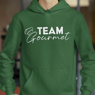 Foute Kerst Hoodie Groen Team Gourmet - Chef’s Hat XS - Uniseks Pasvorm - Kerstkleding Voor Dames & Heren