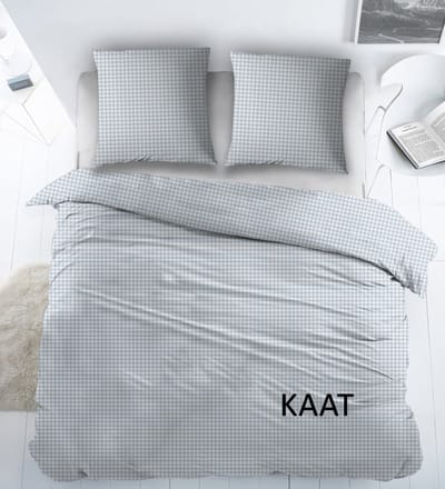 Katoen Laken 1 persoons 180x290 met kussenslopen KAAT BLEU