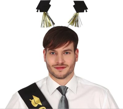 Geslaagd/diploma gehaald verkleed diadeem/haarband - afstudeer thema feest accessoires