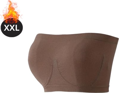 Bovista BH Zonder Beugel - Zonder Bandjes - Push-up Bh's - Comfort Beha - Comfortabel - Sterk - Yoga - Dames - Donkerbruin - Maat XXL