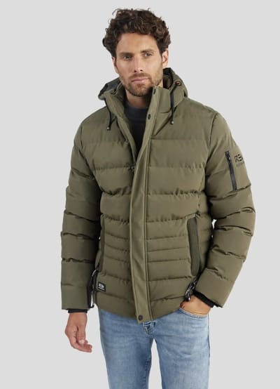 Redskins Cartel Juarez - Winterjas Heren - Gewatteerd - Kaki - 3XL / 56