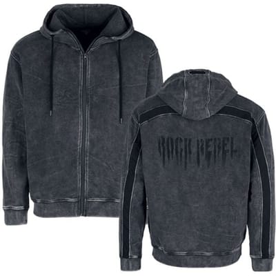 Rock Rebel by EMP - Rock Vest met capuchon - Incognito Rebel - XL - voor Mannen - grijs