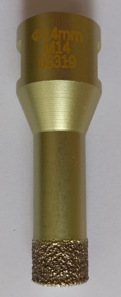 Tegelboor - galvanisch - aansl. M14 - Ø 14mm
