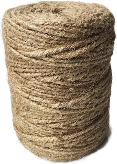 Natuurlijk Jute Touw - Ambachtelijk Garen - Decoratie & Tuinieren - 3-Laags Sterkte - 4mm x 100 Meter - Bruin