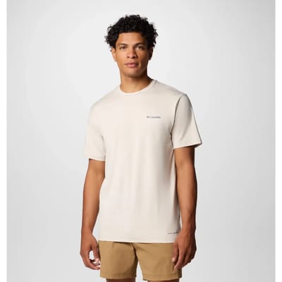 Columbia Kwick Hike Back Graphic SS Tee, Mannen, Beige, T-shirt, maat: L