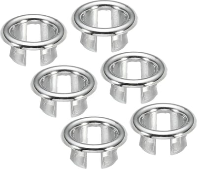 6 Pack - Gootsteenring - Vervangingsgat voor gootsteen - Afvoerafdekking holle ring - Voor vervanging van keramische wastafels met gatdiameter - Voor thuis, gootsteen, badkamer, keuken