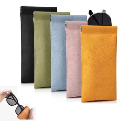 Brillentas - 5ST. - Brillenkoker - draagbare - Zonnebrillen opbergdoos - 180*90mm - Leren brillentas - slanke - Handige opberger - Cadeau voor mannen en vrouwen - Geschikt voor opslag thuis, buitenreizen en als reisbenodigdheden