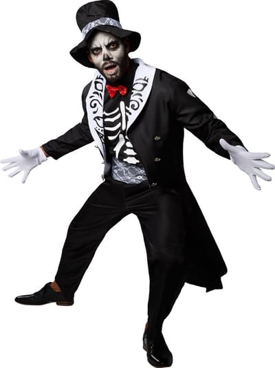 dressforfun - Griezelige gentleman S - verkleedkleding kostuum halloween verkleden feestkleding carnavalskleding carnaval feestkledij partykleding - 302020