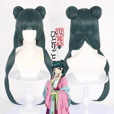 Maomao Costume Cosplay Perruque Anime L'Apothicaire Mao Mao Grande Taille Robe Rose Fête d'Halloween pour Femmes M black