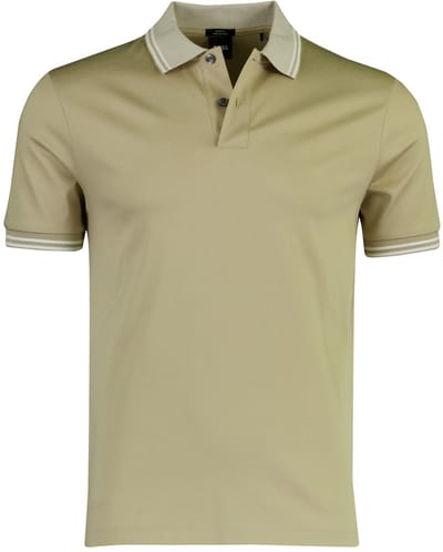 BOSS Black poloshirt beige 100% katoen