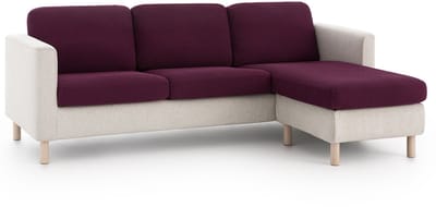 Belmarti® Zitkussenhoes Bali - 180cm tot 230cm breed Paars - Premium universele Belmarti® kussenhoezen voor zitbanken, caravans, boten en campers