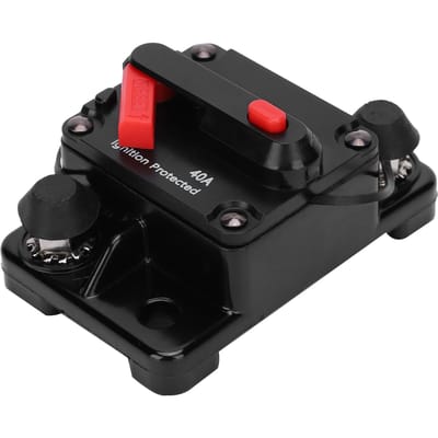 Stroomonderbreker Auto Reset Zekeringhouder Koper Waterdicht Automatische Schakelaar Rood DC12?42V250A